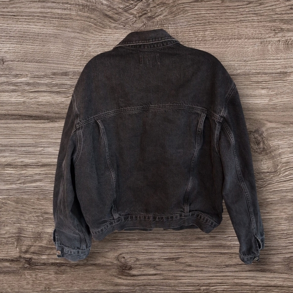 Agolde Charli Women's Black Denim Jacket - Picture 7 of 7